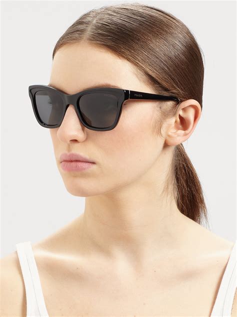 prada sunglasses black square|prada square sunglasses for women.